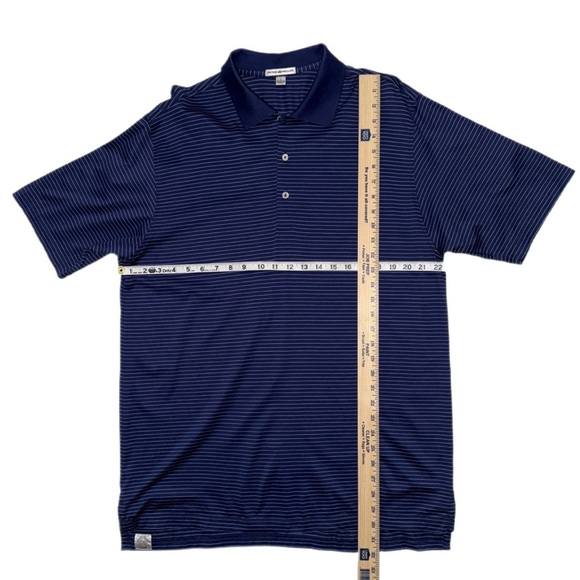 Peter Millar Blue Striped Golf Polo (MF16K05) Men’s Size - Large - Picture 7 of 11